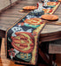 DaDa Bedding Halloween Pumpkins Table Runner, Harvest Orange Tapestry (12914) - DaDa Bedding Collection