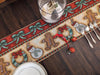 DaDa Bedding Gingerbread Snowman Holiday Woven Tapestry Dining Table Runner (12917) - DaDa Bedding Collection