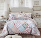 DaDa Bedding Hint of Mint Floral Pastel Cotton Patchwork Ruffle Bedspread Set (JHW-3036) - DaDa Bedding Collection