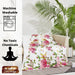 DaDa Bedding Romantic Roses Floral Throw Blanket - Lovely Spring Pink & White Scalloped Colorful Lightweight Breathable - Bright Vibrant Quilted Throw Blanket - 50 x 60 - DaDa Bedding Collection