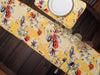 DaDalogy Bedding Sunshine Yellow Floral Vintage Hummingbirds Garden Table Runner (925) - DaDa Bedding Collection