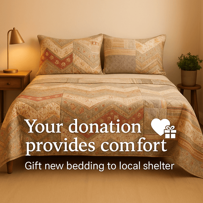 $10, $10, or $15 Donation: Gift a New Bed Sheet, Bedspread, or Full Set to Community Shelters