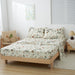 DaDalogy Enchanted Meadow Bed in a bag Set - Victoria Garden Delicate Floral Symphony in Beige, Rose, and Soft Green, Luxuriously Soft Quilted Set - DaDa Bedding Collection