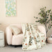 DaDa Bedding Collection Enchanted Meadow Reversible Floral Cozy Lightweight Lap Throw - Perfect for Couch or Bed, Beige Victorian Garden Pallete, All-Season Comfort, Machine Washable, 50x60 Inches - DaDa Bedding Collection