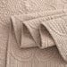 DaDa Bedding Neutral Taupe Beige Sandy Elegant Matelasse Cotton Quilted Bedspread Set (JHW-585) - DaDa Bedding Collection