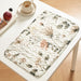 DaDalogy Enchanted Meadow Placemats - Set of 4, Floral Elegance in Beige, Rose, and Soft Green, Premium Soft Microfiber, Perfect for Any Meal, 13x19 Inches - DaDa Bedding Collection