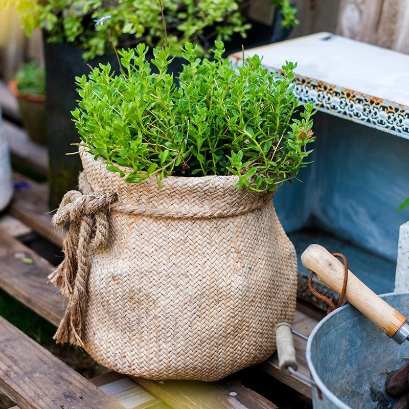 Ribbon Bag Style Concrete Garden Pot (Shipping fees may apply)