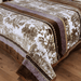 DaDa Bedding Elegant Twilight Lavender Brown Floral Flannel Mink Fleece Throw Blanket (XY9879) - DaDa Bedding Collection