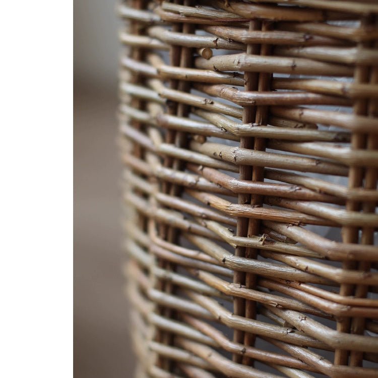 Rustic Round Wicker Planter with Liner (Shipping fees may apply)