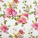 DaDa Bedding Romantic Roses Floral Throw Blanket - Lovely Spring Pink & White Scalloped Colorful Lightweight Breathable - Bright Vibrant Quilted Throw Blanket - 50 x 60 - DaDa Bedding Collection