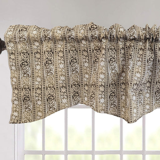 DaDa Bedding Moroccan Paisley Filigree Floral Window Curtain Valance - 18" x 52" (JHW-885) - DaDa Bedding Collection