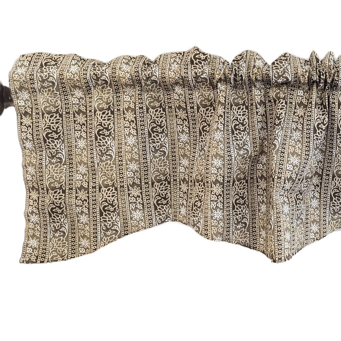 DaDa Bedding Moroccan Paisley Filigree Floral Window Curtain Valance - 18" x 52" (JHW-885) - DaDa Bedding Collection