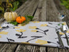 DaDa Bedding Set of 4-Pieces Sunshine Yellow Fleur Spring Tapestry Dining Table Placemats 13” x 19” (18112) - DaDa Bedding Collection