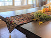 DaDa Bedding Set of 8 Pieces Ethnic Ornaments Table Woven Black Tapestry - 4 Placemats, 2 Table Runners, 2 Throw Pillow Covers (18118) - DaDa Bedding Collection