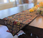 DaDa Bedding Ethnic Ornaments Geometric Black Elegant Woven Tapestry Dining Table Runner (18118) - DaDa Bedding Collection
