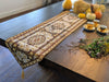 DaDa Bedding Golden Persian Style Rug Floral Brown Elegant Woven Tapestry Dining Table Runner (18119) - DaDa Bedding Collection