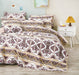DaDa Bedding Majestic Oriental Kilim Bedspread - Royal Persian Traditional Design Intricate Ornate Ornament Print Coverlet w/ Shams - DaDa Bedding Collection