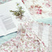 DaDa Bedding Cotton Cottage Floral Patchwork Quilted Throw Blanket - Reversible Hint of Mint - Ruffle Pastel Light Pink Blue/Green - 50 x 60 - DaDa Bedding Collection