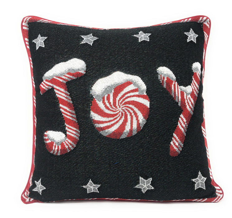 DaDa Bedding Set of 4 Pieces - Elegant Christmas Holiday Tapestry Throw Pillow Covers Bundle Pack - 16" x 16" - DaDa Bedding Collection