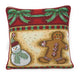 DaDa Bedding Set of 4 Pieces - Magical Santa Snowman Gingerbread Christmas Holiday Tapestry Throw Pillow Covers Bundle Pack - 16" x 16" - DaDa Bedding Collection