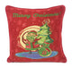 DaDa Bedding Set of 4 Pieces - Magical Santa Snowman Gingerbread Christmas Holiday Tapestry Throw Pillow Covers Bundle Pack - 16" x 16" - DaDa Bedding Collection