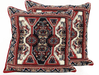DaDalogy Elegant Majestic Kilim Red Rug Ornate Tapestry Throw Pillow Covers 16" x 16" (18195) - DaDa Bedding Collection