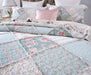 DaDalogy Bedding Bed in a Bag Bundle Set - Hint of Mint Cottage Floral Pastel Patchwork Bedspread Set (JHW3036) - DaDa Bedding Collection
