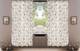 DaDa Bedding Set of 2-Pieces Hint of Mint Dainty Floral Pink Roses Cottage Sheer Window Panel Curtains (JHW3036) - DaDa Bedding Collection