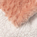 DaDa Bedding Coral Peach Rose Faux Fur Throw Blanket - Dreamy Geometric Embossed Sherpa Backside - Super Soft Warm Cozy Plush Fluffy - DaDa Bedding Collection