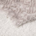 DaDalogy Bedding Lavender Grey Faux Fur Throw Blanket - Dreamy Geometric Embossed Sherpa Backside - Super Soft Warm Cozy Plush Fluffy - DaDa Bedding Collection