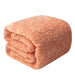 DaDa Bedding Coral Peach Rose Faux Fur Throw Blanket - Dreamy Geometric Embossed Sherpa Backside - Super Soft Warm Cozy Plush Fluffy - DaDa Bedding Collection