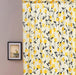 DaDa Bedding Set of 2 Botanical Floral Window Curtain Panels - Natural Semi Sheer Yellow Fleur Golden Orange Spring Time Tulips Straight Tailored Edge - DaDa Bedding Collection