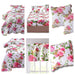 DaDa Bedding Bed in a Bag Bundle Set - Romantic Roses Lovely Blooming Floral Bedding Set (JHW-879) - DaDa Bedding Collection