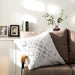 DaDa Bedding Dreamy Milky Way White & Purple Embossed Faux Fur Euro Throw Pillow Cover (M3395) - DaDa Bedding Collection