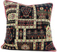 DaDa Bedding Set of 8 Pieces Dark Botanical Mughal Floral Table Woven Black Tapestry - 4 Placemats, 2 Table Runners, 2 Throw Pillow Covers (18197) - DaDa Bedding Collection