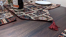 DaDalogy Bedding Elegant Woven Mughal Floral Tapestry Table Runner, Dark Noir Botanical Vintage Fleur (18197) - DaDa Bedding Collection