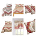DaDa Bedding Rustic Bed in a Bag Bundle Set - Cranberry Sage Chevron Floral Bedding Set (JHW-924) - DaDa Bedding Collection