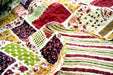 DaDa Bedding Cottage Red Floral Garden Scalloped Cotton Patchwork Quilted Bedspread Set (DXJ103269) - DaDa Bedding Collection