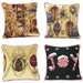 DaDa Bedding Set of 4 Pieces - Elegant Christmas Holiday Tapestry Throw Pillow Covers Bundle Pack - 16" x 16" - DaDa Bedding Collection