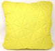 DaDa Bedding Hand-Made Tuscan Sun Yellow Sherpa Backside Quilted Throw Pillow - 18" x 18" - DaDa Bedding Collection