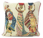 DaDa Bedding Dancing Women African Dreams Tapestry Throw Pillow Covers 16" x 16" - DaDa Bedding Collection