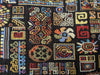 DaDa Bedding Set of 4-Pieces Ethnic Ornaments Geometric Black Tapestry Dining Placemats 13” x 19” (18118) - DaDa Bedding Collection
