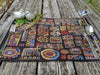 DaDa Bedding Set of 4-Pieces Ethnic Ornaments Geometric Black Tapestry Dining Placemats 13” x 19” (18118) - DaDa Bedding Collection
