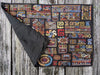 DaDa Bedding Set of 8 Pieces Ethnic Ornaments Table Woven Black Tapestry - 4 Placemats, 2 Table Runners, 2 Throw Pillow Covers (18118) - DaDa Bedding Collection