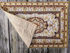 DaDa Bedding Set of 4-6 Pieces Royal Persian Style Rug Golden Brown Floral Tapestry Placemats 13” x 19” (18119) - DaDa Bedding Collection