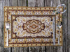 DaDa Bedding Set of 4-6 Pieces Royal Persian Style Rug Golden Brown Floral Tapestry Placemats 13” x 19” (18119) - DaDa Bedding Collection