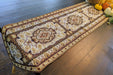 DaDa Bedding Golden Persian Style Rug Floral Brown Elegant Woven Tapestry Dining Table Runner (18119) - DaDa Bedding Collection
