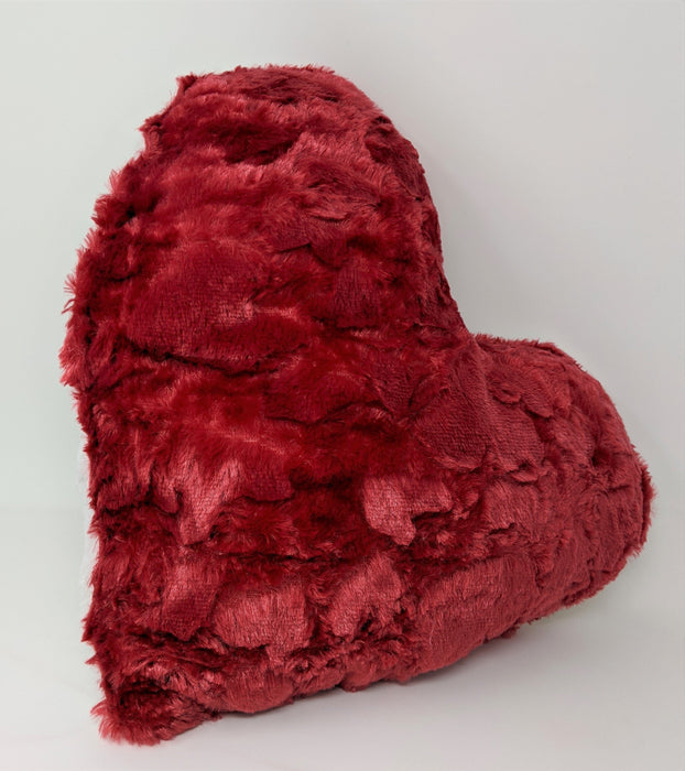DaDa Bedding Hand-Made Luxury Romantic Valentine Heart Shaped Red Throw Pillow - 16” x 14” - DaDa Bedding Collection