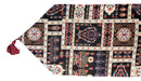 DaDalogy Bedding Elegant Woven Mughal Floral Tapestry Table Runner, Dark Noir Botanical Vintage Fleur (18197) - DaDa Bedding Collection