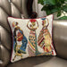 DaDa Bedding Dancing Women African Dreams Tapestry Throw Pillow Covers 16" x 16" - DaDa Bedding Collection